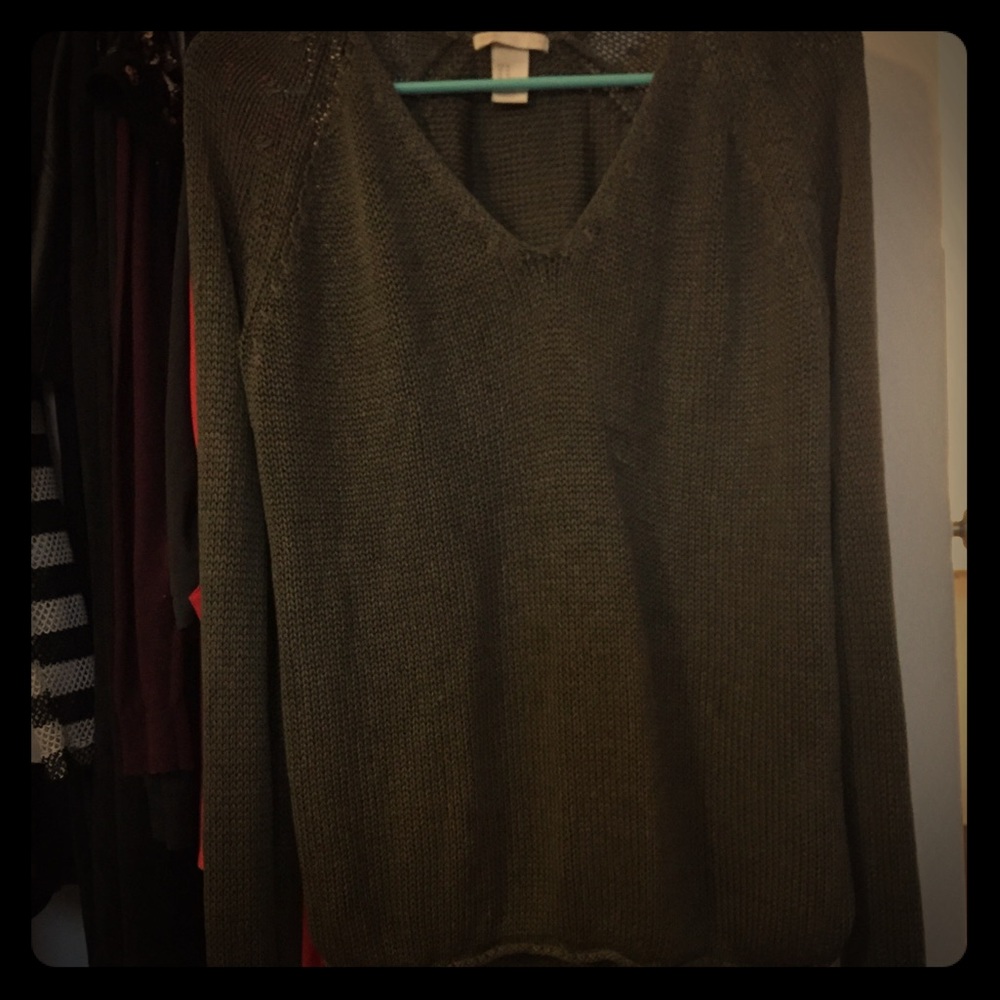 Forest green knit sweater